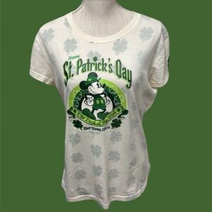 WALT DISNEY WORLD Mickey St. Patrick’s Day Shirt Size XL